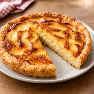 Tarte aux pommes crémeuse facile et fondante
