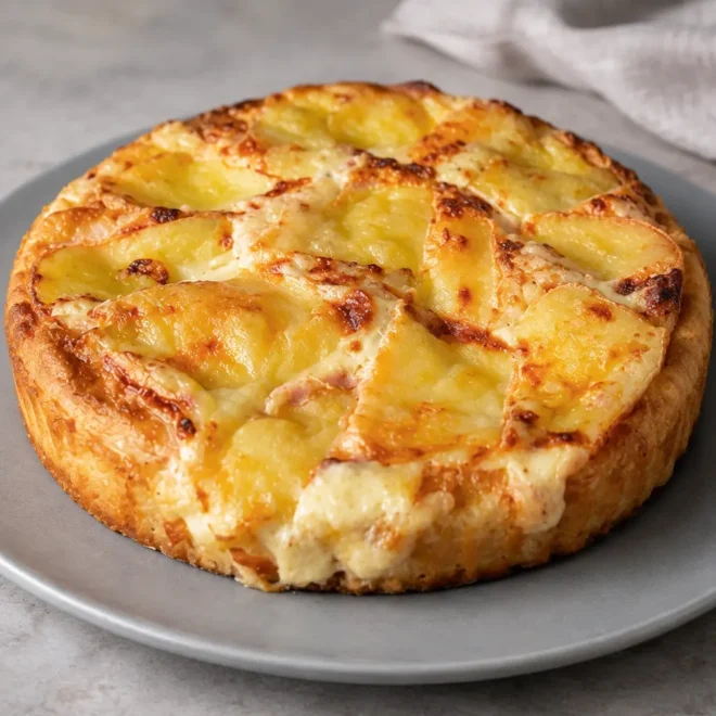 Tarte aux pommes de terre et au maroilles facile