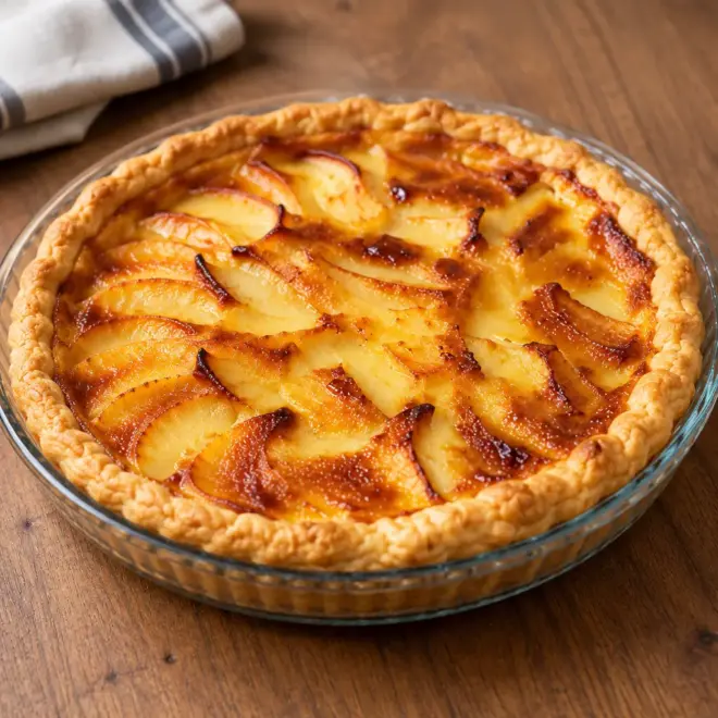 Tarte aux pommes recette crémeuse et dorée