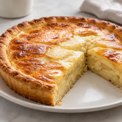 Tarte crémeuse aux pommes facile et dorée