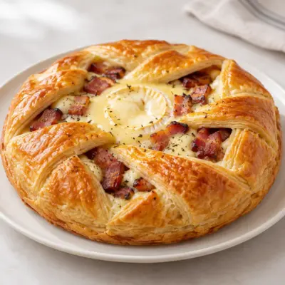 Tarte feuilletée au camembert facile et dorée