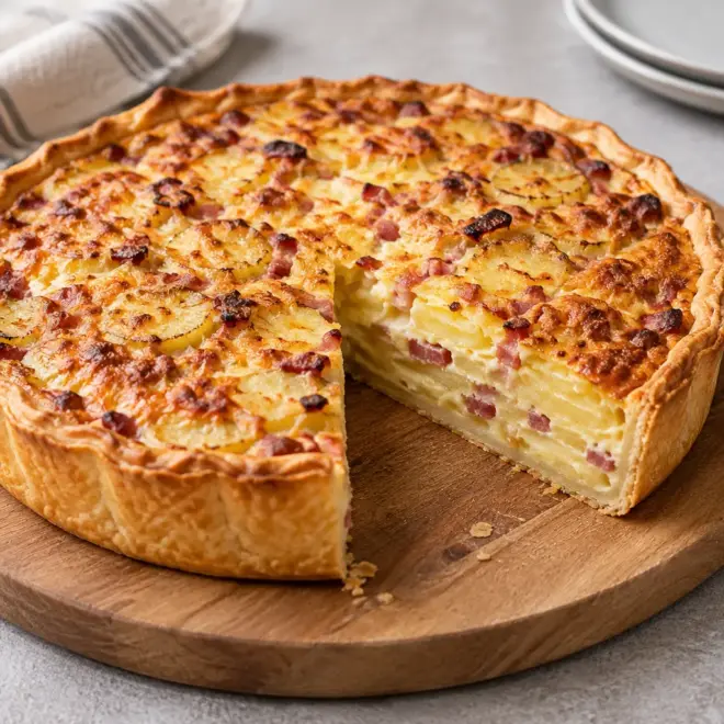 Tarte paysanne pommes de terre facile et gratinée