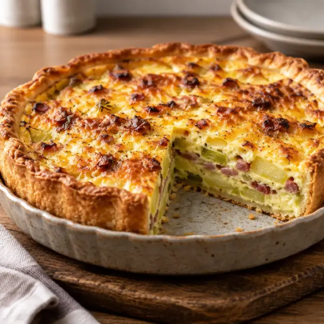 Tarte poireaux pommes de terre, recette facile