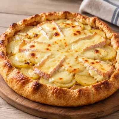 Tarte pommes de terre fromage facile et dorée