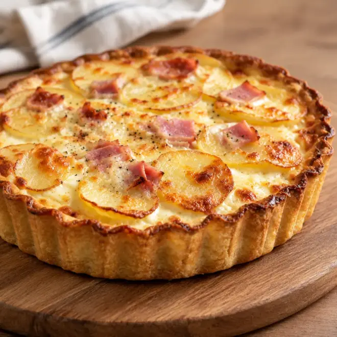 Tarte pommes de terre jambon fromage facile