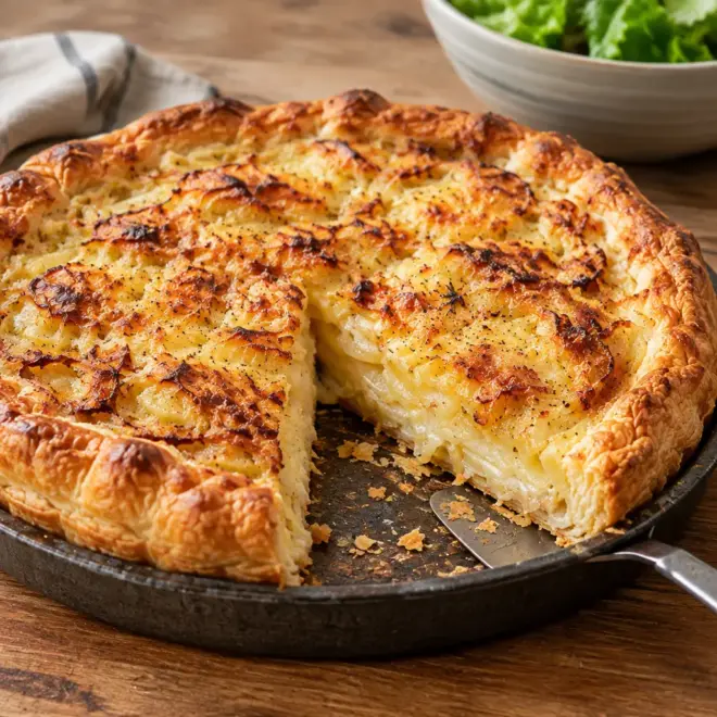 Tarte rustique pommes de terre facile et dorée