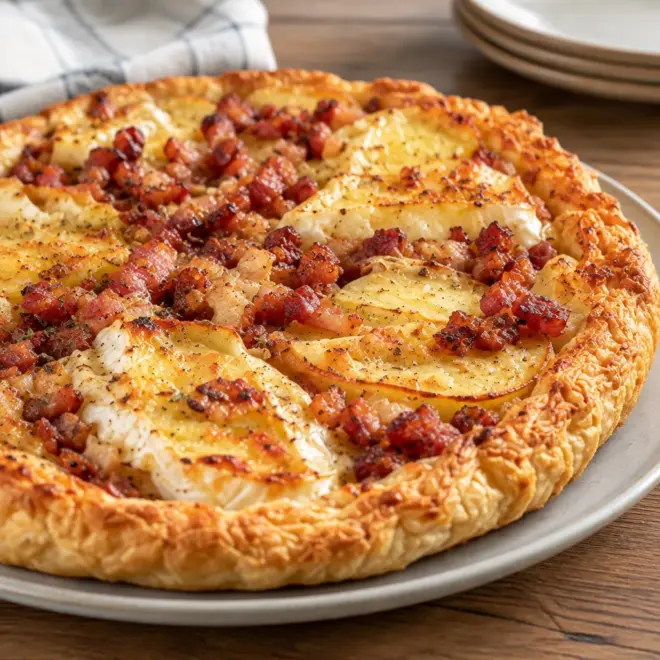 Tarte rustique recette pommes de terre et brie