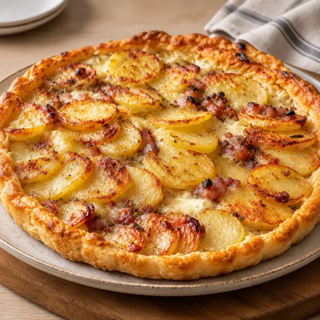 Tarte salée pommes de terre, recette facile