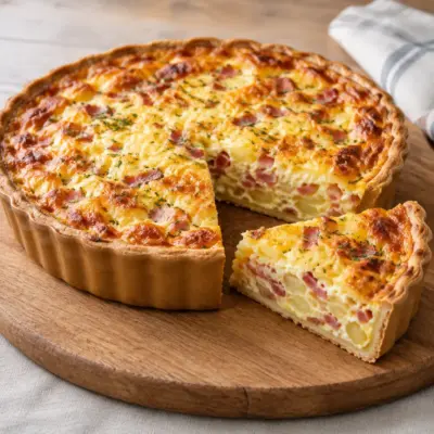 Tarte salée pommes de terre et lardons facile