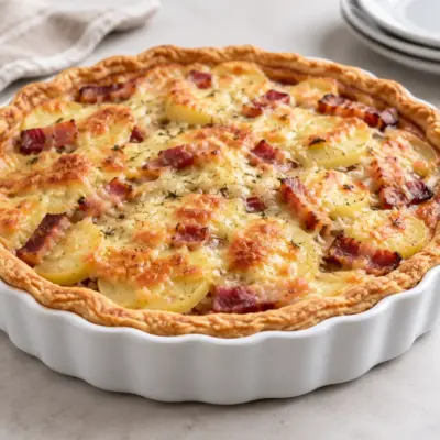 Tarte salée pommes de terre facile et gratinée