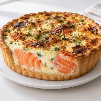 Tarte saumon fromage frais facile et crémeuse