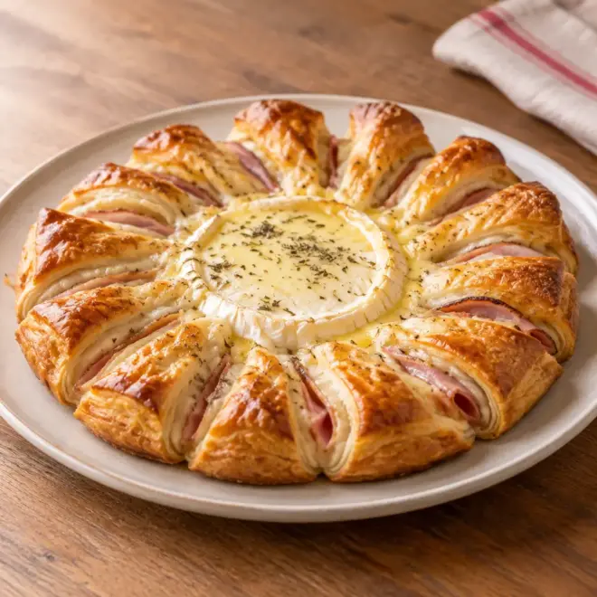 Tarte soleil au camembert fondant facile