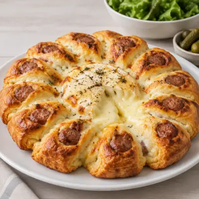 Tarte soleil recette aux saucisses et camembert