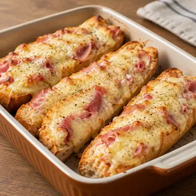 Tartines gratinées jambon fromage faciles