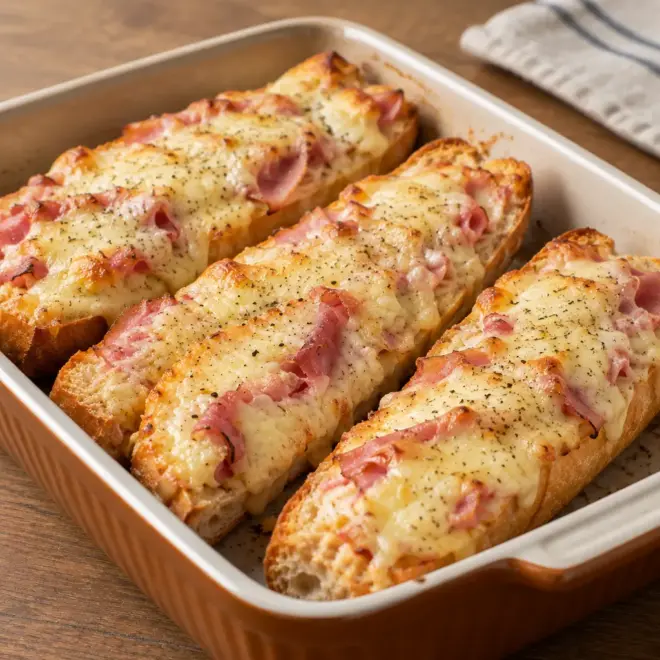 Tartines gratinées jambon fromage faciles