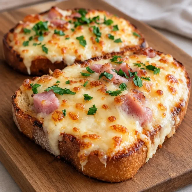 Tartines gratinées : recette facile au jambon