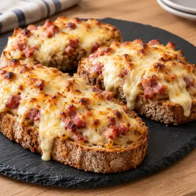 Tartines gratinées au fromage fondu faciles