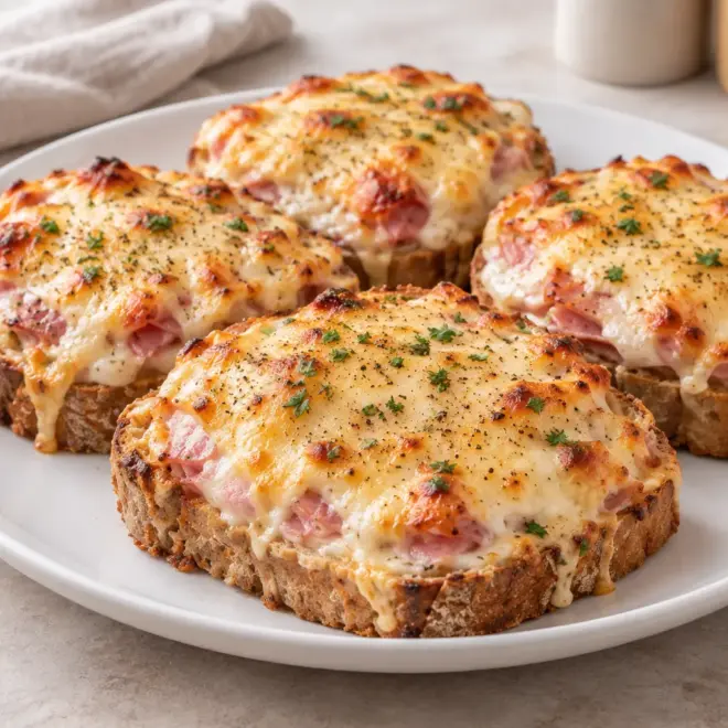 Tartines gratinées recette facile au jambon