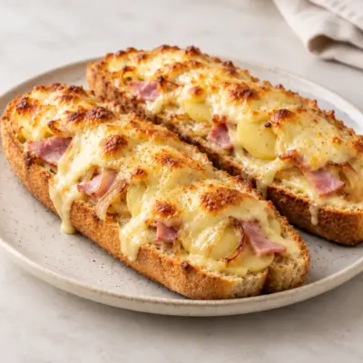 Tartines gratinées recette facile au jambon