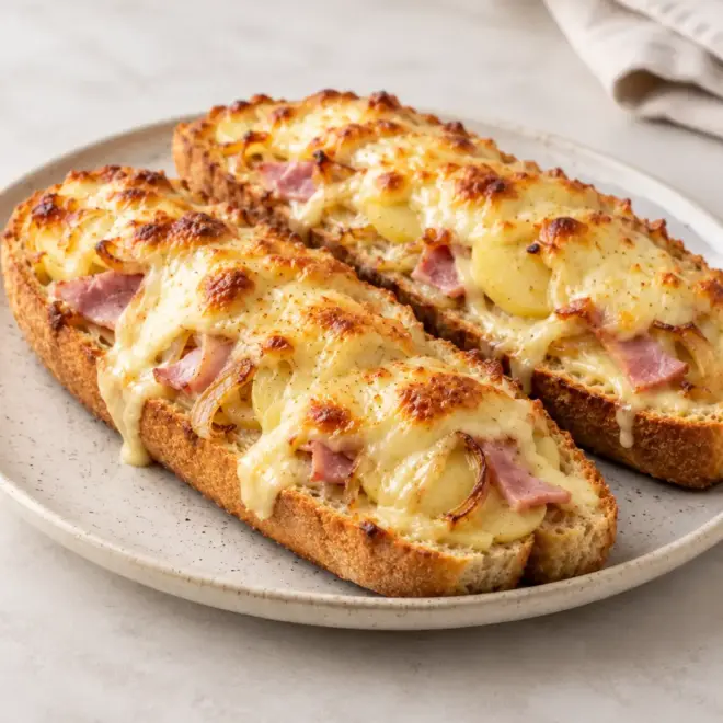 Tartines gratinées recette facile au jambon