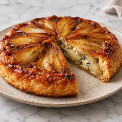 Tatin d’endives caramélisées au bleu facile