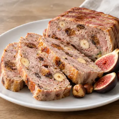 Terrine de canard aux figues et noisettes