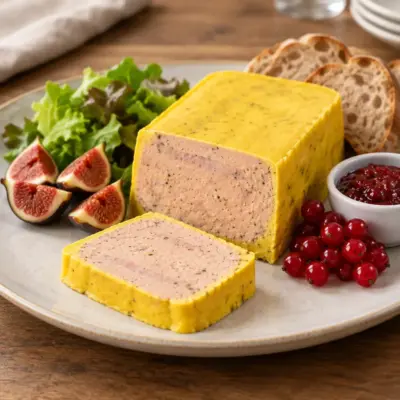 Terrine de foie gras maison, cuisson rosée