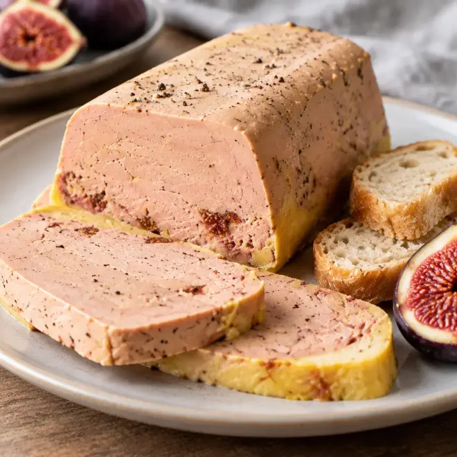 Terrine de foie gras aux figues, moelleuse et parfumée