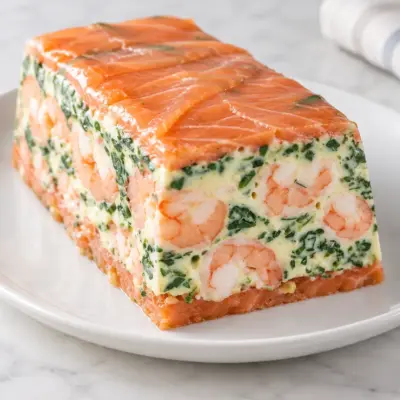 Terrine de saumon recette froide aux crevettes