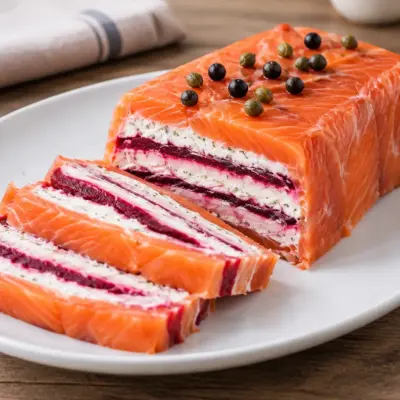Terrine froide de saumon facile en couches