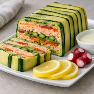 Terrine de saumon recette fondante aux courgettes