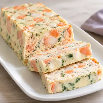 Terrine de saumon facile, ferme et crémeuse