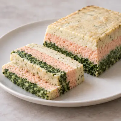 Terrine de saumon facile en couches aux épinards