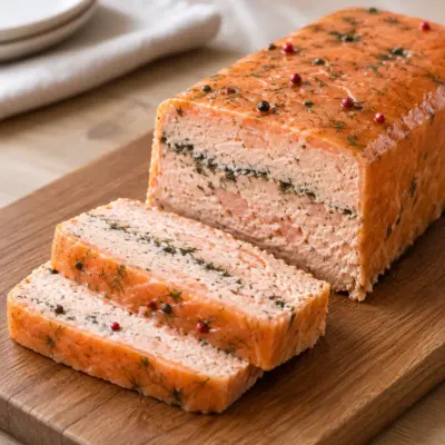Terrine de saumon maison, froide et fondante