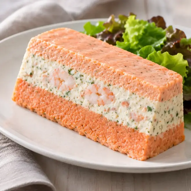 Terrine de saumon : recette aux crevettes