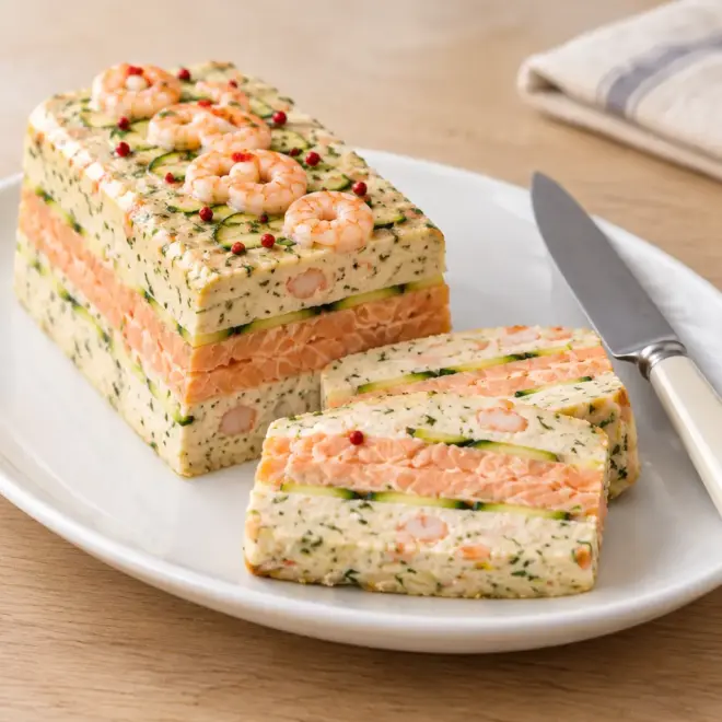 Terrine de saumon recette froide aux crevettes