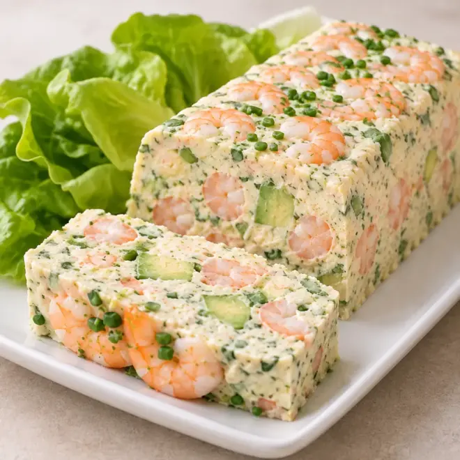 Terrine froide de crevettes et avocat facile