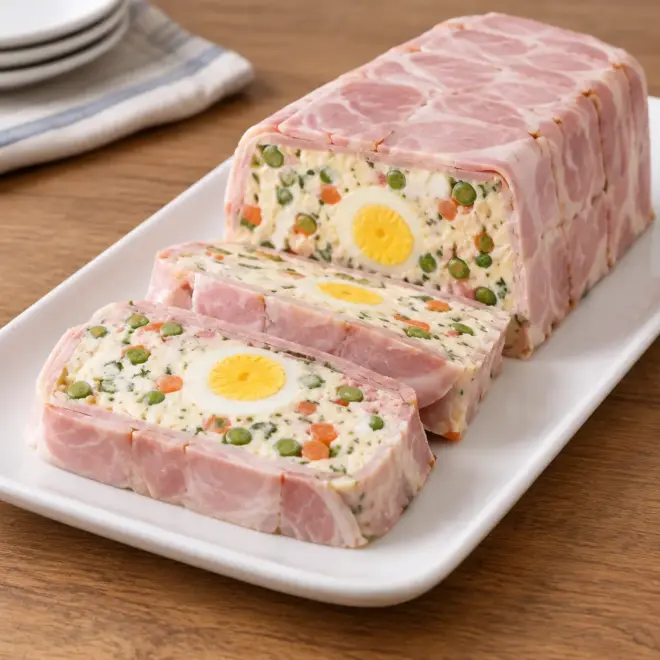 Terrine froide de jambon facile et familiale