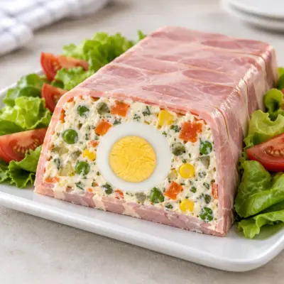 Terrine froide de jambon et d’œufs facile