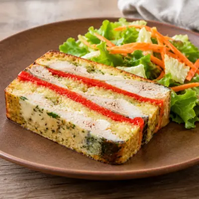 Terrine de poisson facile, aux poivrons rouges