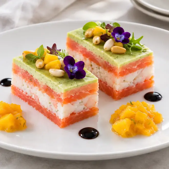 Terrine saumon fumé crevettes, recette en couches
