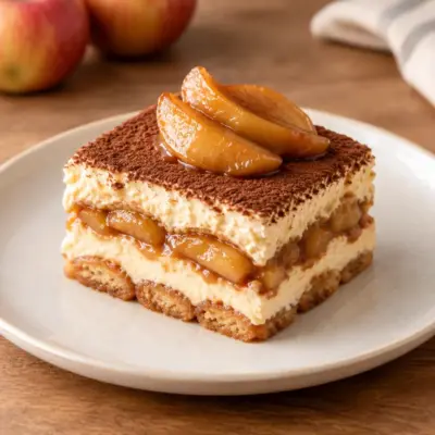 Tiramisu pommes caramel facile et crémeux