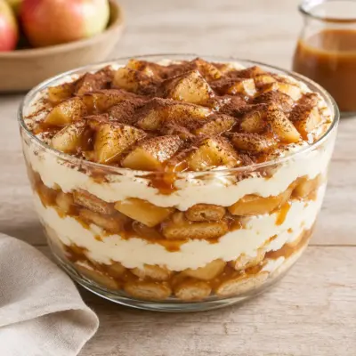 Tiramisu pommes caramélisées facile et crémeux