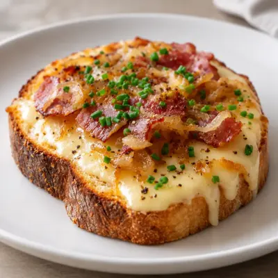 Toast au fromage fondu, recette facile et croustillante
