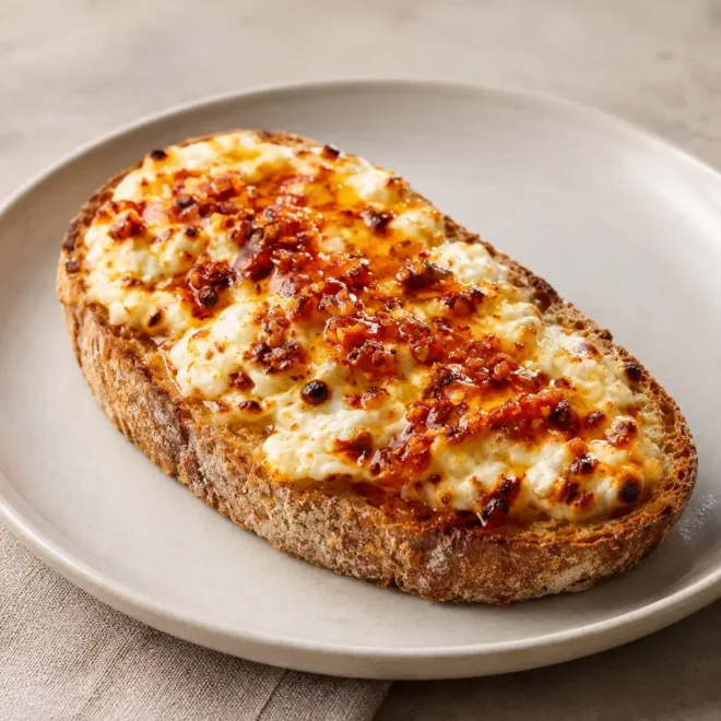 Toast cottage cheese à l’airfryer facile