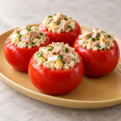Tomates farcies au thon, recette facile et froide