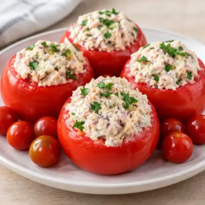 Tomates farcies au thon faciles sans cuisson