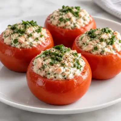 Tomates farcies recette facile au thon et aux herbes