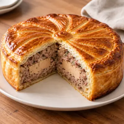 Tourte de canard au foie gras facile