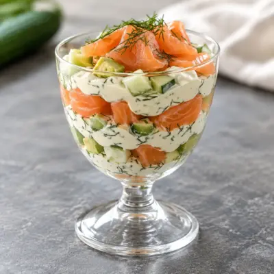 Verrine de saumon fumé facile et fraîche